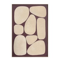BLOB ΠΙΝΑΚΑΣ ΔΙΑΚΟΣΜΗΣΗΣ 80x120x4cm ΚΑΜΒΑΣ ΜΠΕΖ ΚΑΦΕ ΣΚΟΥΡΟ ΞΥΛΟ