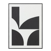 CONTRAST ΠΙΝΑΚΑΣ ΔΙΑΚΟΣΜΗΣΗΣ 60x80x3.2cm ΚΑΜΒΑΣ ΑΣΠΡΟ ΜΑΥΡΟ MDF ΜΑΥΡΟ