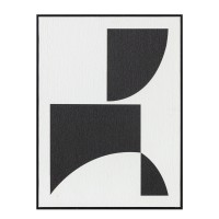 CONTRAST ΠΙΝΑΚΑΣ ΔΙΑΚΟΣΜΗΣΗΣ 60x80x3.2cm ΚΑΜΒΑΣ ΑΣΠΡΟ ΜΑΥΡΟ MDF ΜΑΥΡΟ