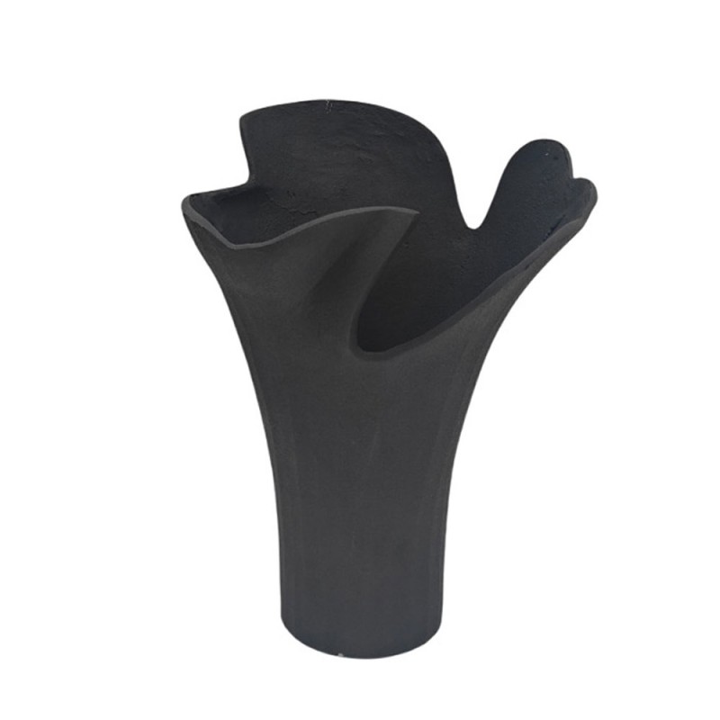 FLOWRA ΒΑΖΟ 30x29x41cm ΑΛΟΥΜΙΝΙΟ ΜΑΥΡΟ
