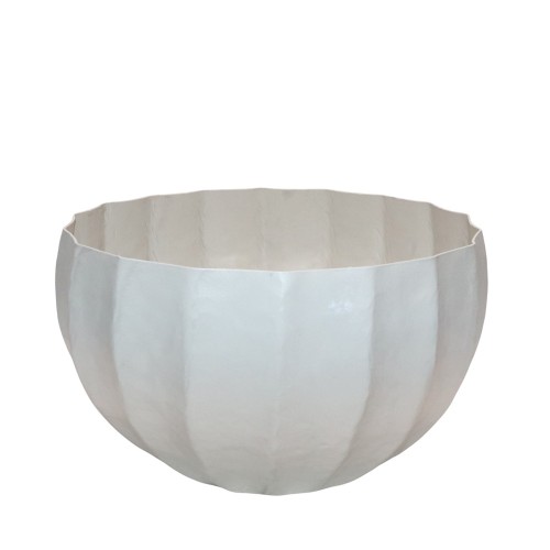 IVELLA ΒΑΖΟ 30x30x18cm ΑΛΟΥΜΙΝΙΟ OFF WHITE
