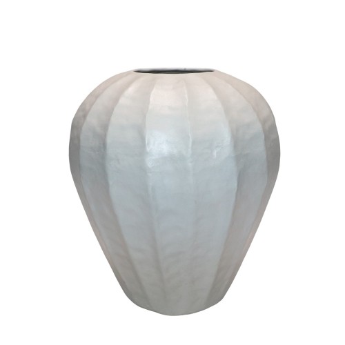 IVELLA ΒΑΖΟ 30x30x33cm ΑΛΟΥΜΙΝΙΟ OFF WHITE