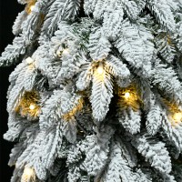 SNOWFALL FIR ΧΡΙΣΤΟΥΓΕΝΝΙΑΤΙΚΟ ΔΕΝΤΡΟ ΧΙΟΝΙΣΜΕΝΟ ΜΕ LED 70x70x180cm PE/PVC ΠΡΑΣΙΝΟ ΛΕΥΚΟ LED/COPPER