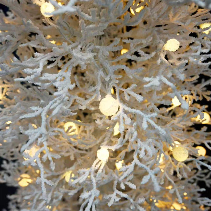GLOW DELUX ΧΡΙΣΤΟΥΓΕΝΝΙΑΤΙΚΟ ΔΕΝΤΡΟ ΧΙΟΝΙΣΜΕΝΟ ΜΕ LED 80x80x180cm PE/PVC ΛΕΥΚΟ LED/COPPER