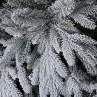 CHRISTMAS DREAMS ΧΡΙΣΤΟΥΓΕΝΝΙΑΤΙΚΟ ΔΕΝΤΡΟ ΧΙΟΝΙΣΜΕΝΟ 130x130x180cm PE/PVC ΠΡΑΣΙΝΟ ΛΕΥΚΟ