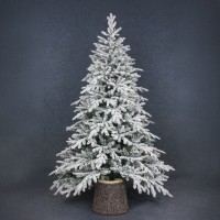 CHRISTMAS DREAMS ΧΡΙΣΤΟΥΓΕΝΝΙΑΤΙΚΟ ΔΕΝΤΡΟ ΧΙΟΝΙΣΜΕΝΟ 130x130x180cm PE/PVC ΠΡΑΣΙΝΟ ΛΕΥΚΟ