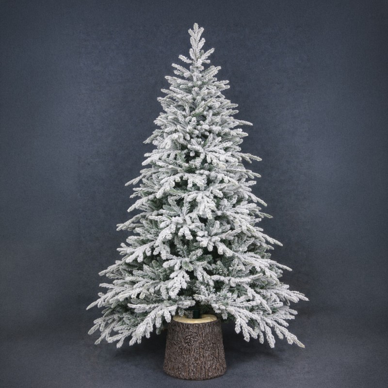 CHRISTMAS DREAMS ΧΡΙΣΤΟΥΓΕΝΝΙΑΤΙΚΟ ΔΕΝΤΡΟ ΧΙΟΝΙΣΜΕΝΟ 130x130x180cm PE/PVC ΠΡΑΣΙΝΟ ΛΕΥΚΟ