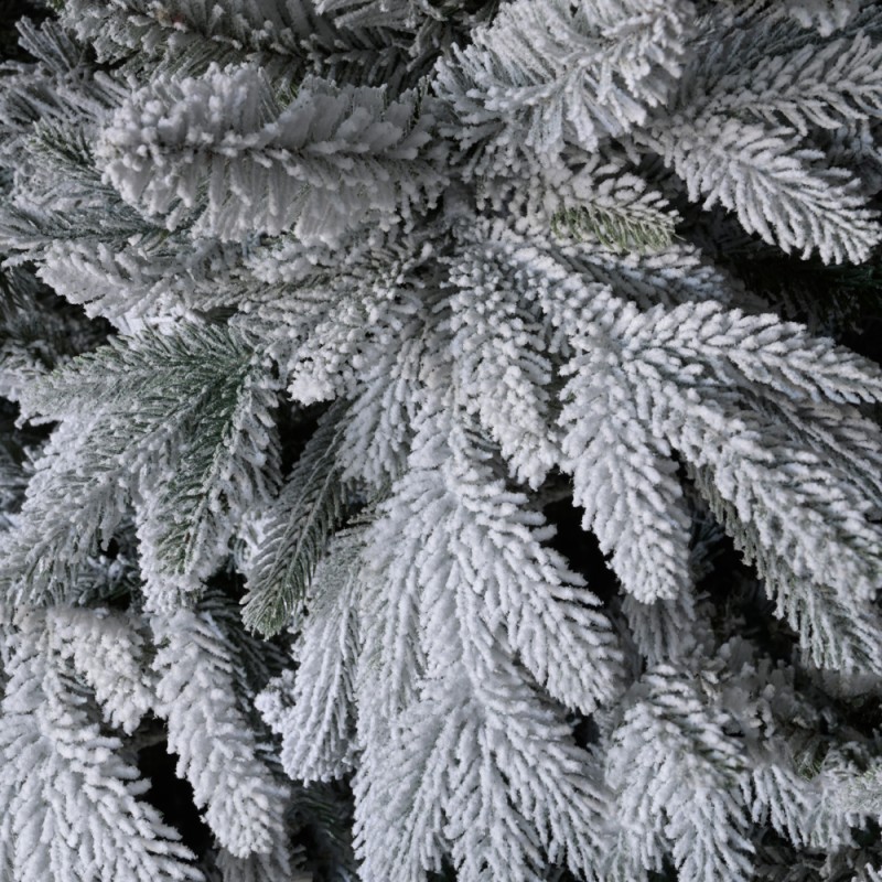 CHRISTMAS DREAMS ΧΡΙΣΤΟΥΓΕΝΝΙΑΤΙΚΟ ΔΕΝΤΡΟ ΧΙΟΝΙΣΜΕΝΟ 150x150x210cm PE/PVC ΠΡΑΣΙΝΟ ΛΕΥΚΟ