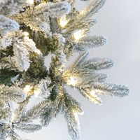 IMPERIAL EVERGREEN ΧΡΙΣΤΟΥΓΕΝΝΙΑΤΙΚΟ ΔΕΝΤΡΟ ΧΙΟΝΙΣΜΕΝΟ ΜΕ LED 125x125x180cm PE/PVC ΠΡΑΣΙΝΟ ΛΕΥΚΟ LED/COPPER
