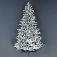 IMPERIAL EVERGREEN ΧΡΙΣΤΟΥΓΕΝΝΙΑΤΙΚΟ ΔΕΝΤΡΟ ΧΙΟΝΙΣΜΕΝΟ ΜΕ LED 140x140x210cm PE/PVC ΠΡΑΣΙΝΟ ΛΕΥΚΟ LED/COPPER