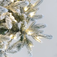 IMPERIAL EVERGREEN ΧΡΙΣΤΟΥΓΕΝΝΙΑΤΙΚΟ ΔΕΝΤΡΟ ΧΙΟΝΙΣΜΕΝΟ ΜΕ LED 140x140x210cm PE/PVC ΠΡΑΣΙΝΟ ΛΕΥΚΟ LED/COPPER