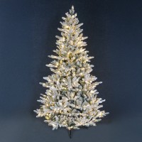 IMPERIAL EVERGREEN ΧΡΙΣΤΟΥΓΕΝΝΙΑΤΙΚΟ ΔΕΝΤΡΟ ΧΙΟΝΙΣΜΕΝΟ ΜΕ LED 140x140x210cm PE/PVC ΠΡΑΣΙΝΟ ΛΕΥΚΟ LED/COPPER