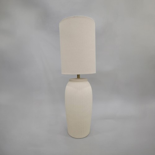 TERRA ΦΩΤΙΣΤΙΚΟ ΕΠΙΤΡΑΠΕΖΙΟ 24x24x76cm ΚΕΡΑΜΙΚΟ ΚΡΕΜ ΛΙΝΟ ΚΡΕΜ