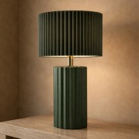 RIBLINE ΦΩΤΙΣΤΙΚΟ ΕΠΙΤΡΑΠΕΖΙΟ 25x25x46cm ΚΕΡΑΜΙΚΟ ΠΡΑΣΙΝΟ ΥΦΑΣΜΑ ΠΡΑΣΙΝΟ