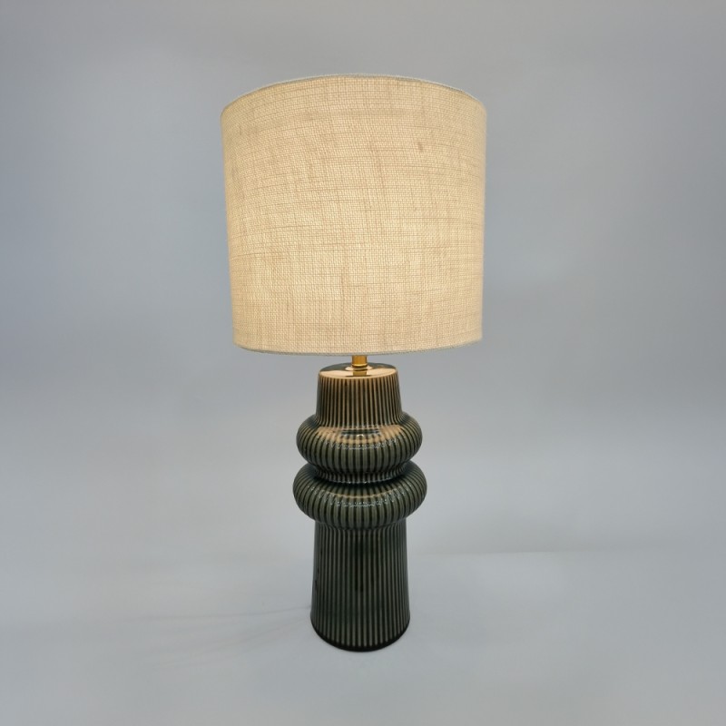 ARO ΦΩΤΙΣΤΙΚΟ ΕΠΙΤΡΑΠΕΖΙΟ 30x30x64.5cm ΚΕΡΑΜΙΚΟ ΠΡΑΣΙΝΟ ΛΙΝΟ ΜΠΕΖ