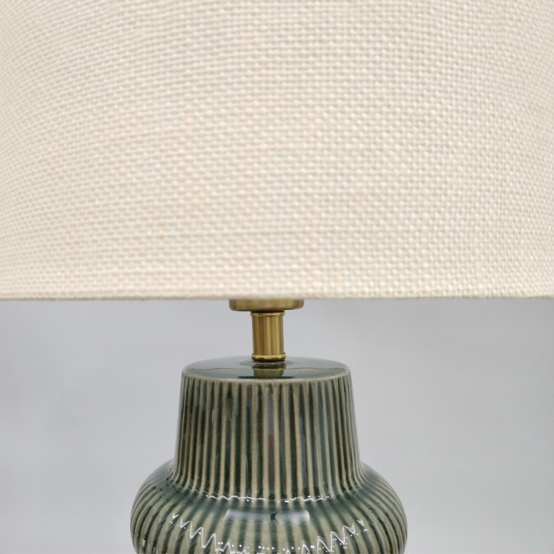 ARO ΦΩΤΙΣΤΙΚΟ ΕΠΙΤΡΑΠΕΖΙΟ 30x30x64.5cm ΚΕΡΑΜΙΚΟ ΠΡΑΣΙΝΟ ΛΙΝΟ ΜΠΕΖ