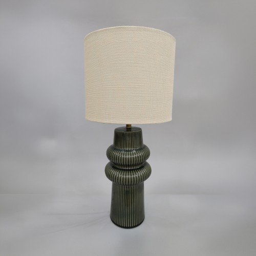 ARO ΦΩΤΙΣΤΙΚΟ ΕΠΙΤΡΑΠΕΖΙΟ 30x30x64.5cm ΚΕΡΑΜΙΚΟ ΠΡΑΣΙΝΟ ΛΙΝΟ ΜΠΕΖ