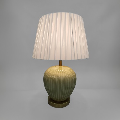SERA ΦΩΤΙΣΤΙΚΟ ΕΠΙΤΡΑΠΕΖΙΟ 35x35x52cm ΚΕΡΑΜΙΚΟ ΛΑΔΙ ΜΕΤΑΞΩΤΟ ΥΦΑΣΜΑ ΛΕΥΚΟ
