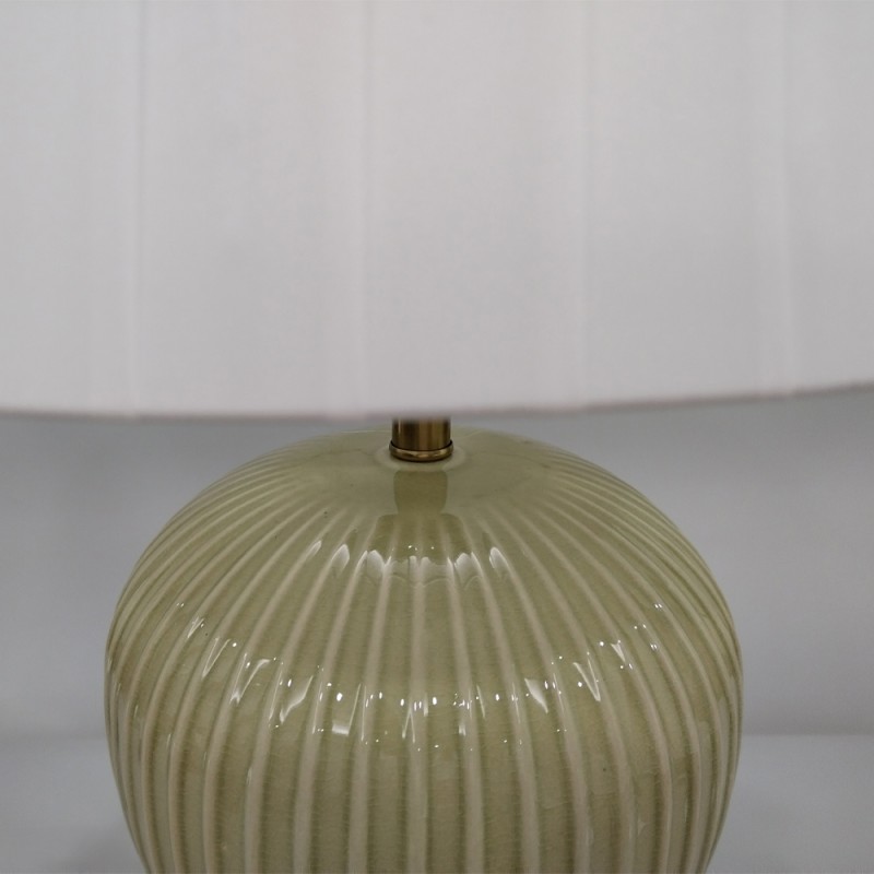 SERA ΦΩΤΙΣΤΙΚΟ ΕΠΙΤΡΑΠΕΖΙΟ 35x35x52cm ΚΕΡΑΜΙΚΟ ΛΑΔΙ ΜΕΤΑΞΩΤΟ ΥΦΑΣΜΑ ΛΕΥΚΟ