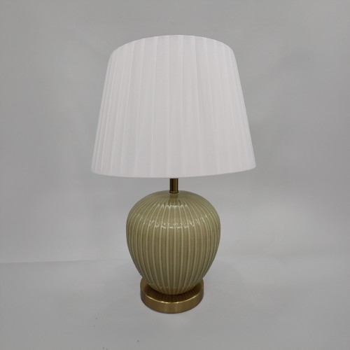 SERA ΦΩΤΙΣΤΙΚΟ ΕΠΙΤΡΑΠΕΖΙΟ 35x35x52cm ΚΕΡΑΜΙΚΟ ΛΑΔΙ ΜΕΤΑΞΩΤΟ ΥΦΑΣΜΑ ΛΕΥΚΟ