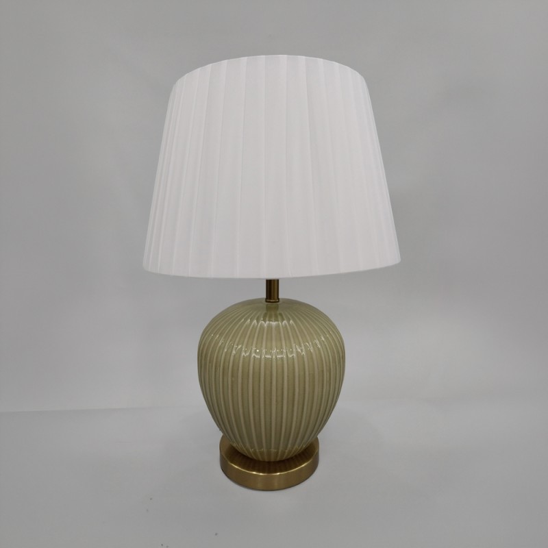 SERA ΦΩΤΙΣΤΙΚΟ ΕΠΙΤΡΑΠΕΖΙΟ 35x35x52cm ΚΕΡΑΜΙΚΟ ΛΑΔΙ ΜΕΤΑΞΩΤΟ ΥΦΑΣΜΑ ΛΕΥΚΟ