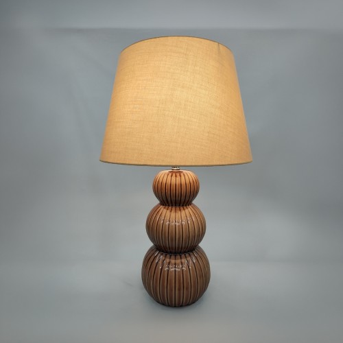 SOMA ΦΩΤΙΣΤΙΚΟ ΕΠΙΤΡΑΠΕΖΙΟ 35x35x56cm ΚΕΡΑΜΙΚΟ ΚΑΦΕ ΛΙΝΟ ΚΑΦΕ