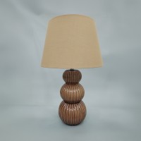 SOMA ΦΩΤΙΣΤΙΚΟ ΕΠΙΤΡΑΠΕΖΙΟ 35x35x56cm ΚΕΡΑΜΙΚΟ ΚΑΦΕ ΛΙΝΟ ΚΑΦΕ