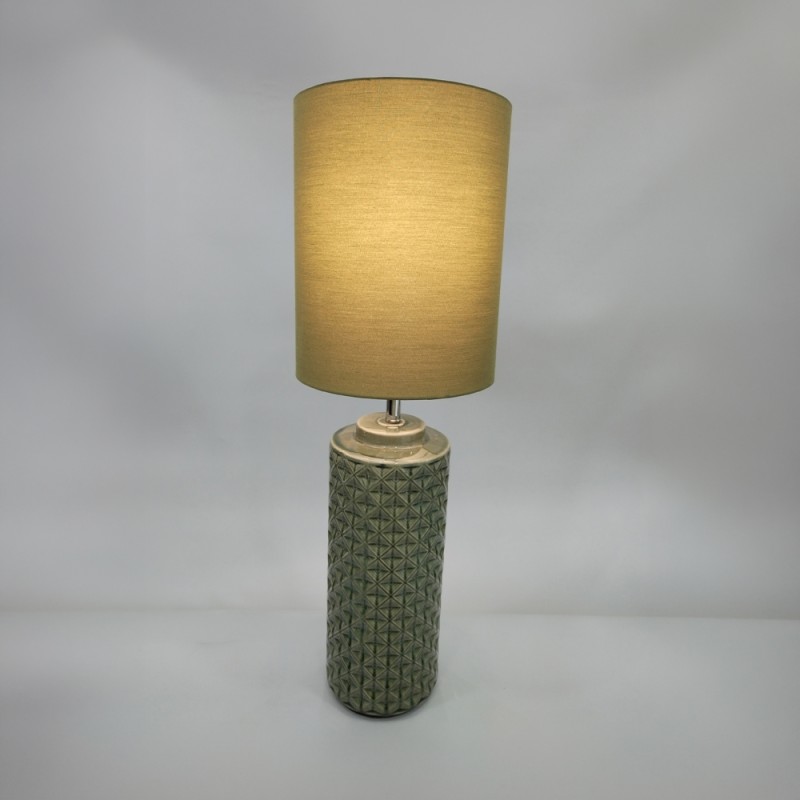 REVI ΦΩΤΙΣΤΙΚΟ ΕΠΙΤΡΑΠΕΖΙΟ 25x25x78cm ΚΕΡΑΜΙΚΟ ΠΡΑΣΙΝΟ ΥΦΑΣΜΑ ΛΑΔΙ