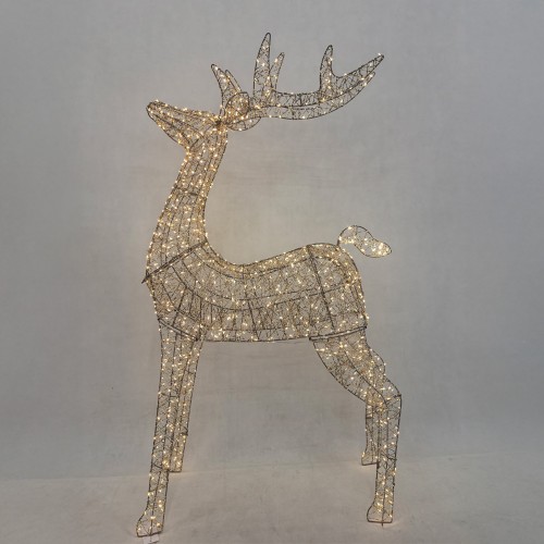 ELYOR XMAS ΤΑΡΑΝΔΟΣ ΜΕ LED 70x22x120cm ΣΙΔΕΡΟ ΧΡΥΣΟ PET