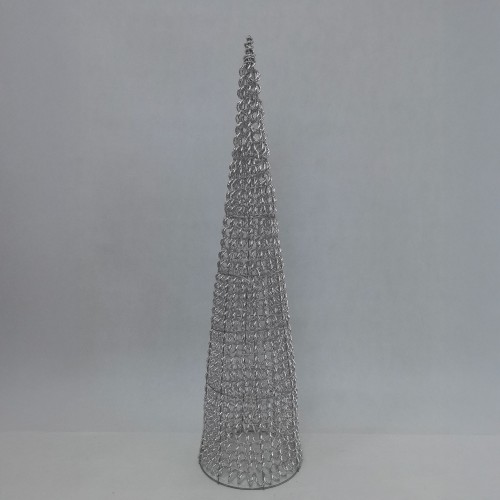 SILVEN XMAS LED ΔΕΝΤΡΟ ΘΕΡΜΟ ΦΩΣ 25x25x100cm ΣΙΔΕΡΟ ΑΣΗΜΙ PET