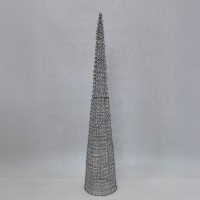 SILVEN XMAS LED ΔΕΝΤΡΟ ΘΕΡΜΟ ΦΩΣ 28x28x150cm ΣΙΔΕΡΟ ΑΣΗΜΙ PET