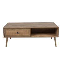 AMMOS COFFEE TABLE 1ΣΥΡΤΑΡΙ ΦΥΣΙΚΟ ΜΕ RATTAN 110x59x41.4cm