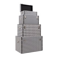 FERRE ΜΠΑΟΥΛΑ SET 4ΤΕΜ ΜΑΥΡΟ ΛΕΥΚΟ 64x40x40cm