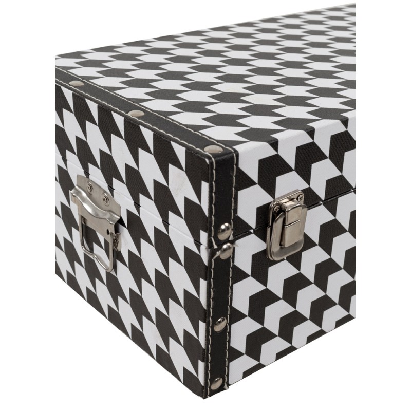 FERRE ΜΠΑΟΥΛΑ SET 4ΤΕΜ ΜΑΥΡΟ ΛΕΥΚΟ 64x40x40cm