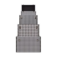 FERRE ΜΠΑΟΥΛΑ SET 4ΤΕΜ ΜΑΥΡΟ ΛΕΥΚΟ 64x40x40cm