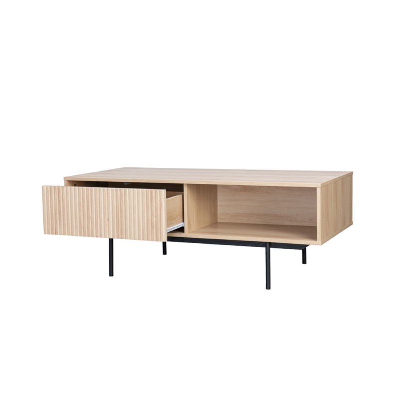 RIGOTE COFFEE TABLE 1ΣΥΡΤΑΡΙ SONOMA ΜΑΥΡΟ 120x59x45cm