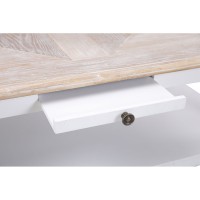 HISTORY COFFEE TABLE ΛΕΥΚΟ ΦΥΣΙΚΟ 125x64x50cm
