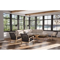 GLASS COFFEE TABLE ΔΙΑΦΑΝΟ OAK 80x80x42cm