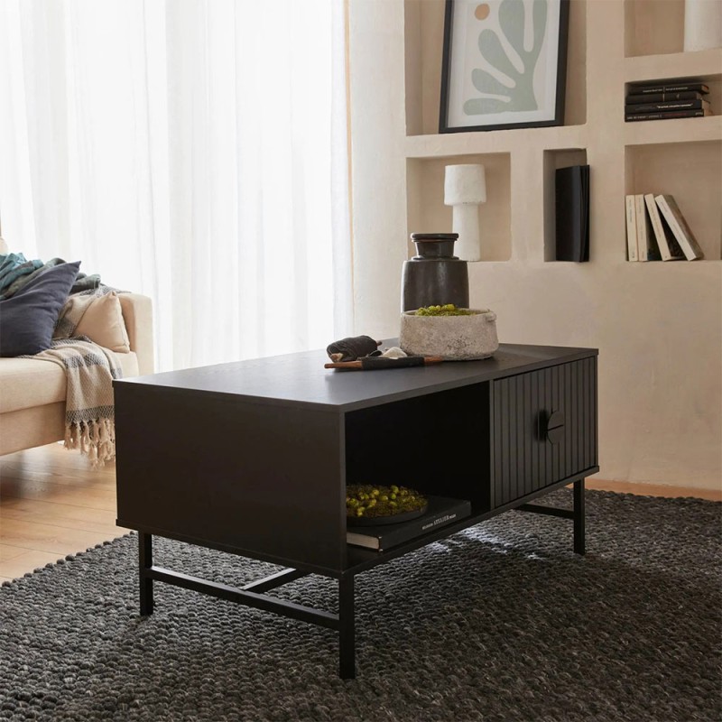 KIMONO COFFEE TABLE 1ΣΥΡΤΑΡΙ ΜΑΥΡΟ 100x59x50.2cm