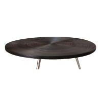 ZEN COFFEE TABLE ΜΑΥΡΟ ΑΣΗΜΙ 91x91x40cm