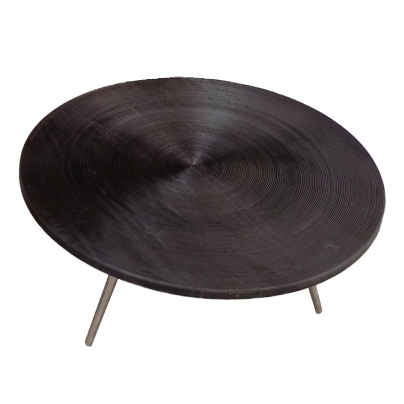 ZEN COFFEE TABLE ΜΑΥΡΟ ΑΣΗΜΙ 91x91x40cm