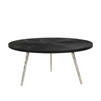 ZEN COFFEE TABLE ΜΑΥΡΟ ΑΣΗΜΙ 91x91x40cm