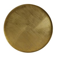 TOTALE COFFEE TABLE SET 2ΤΕΜ BRASS ANTIQUE ΜΑΥΡΟ 76x76x43.5cm