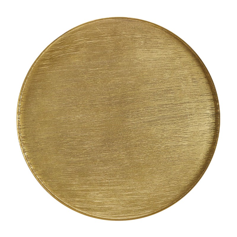 TOTALE SIDE TABLE SET 2ΤΕΜ BRASS ANTIQUE ΜΑΥΡΟ 49x49x56cm