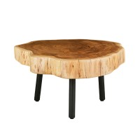 RAW COFFEE TABLE ΦΥΣΙΚΟ 80x80x40cm