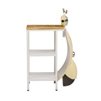 MINI VESPA SIDE TABLE ΜΕ ΡΑΦΙΑ CREAM ΛΕΥΚΟ ΦΥΣΙΚΟ 61x45x88cm