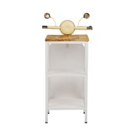 MINI VESPA SIDE TABLE ΜΕ ΡΑΦΙΑ CREAM ΛΕΥΚΟ ΦΥΣΙΚΟ 61x45x88cm