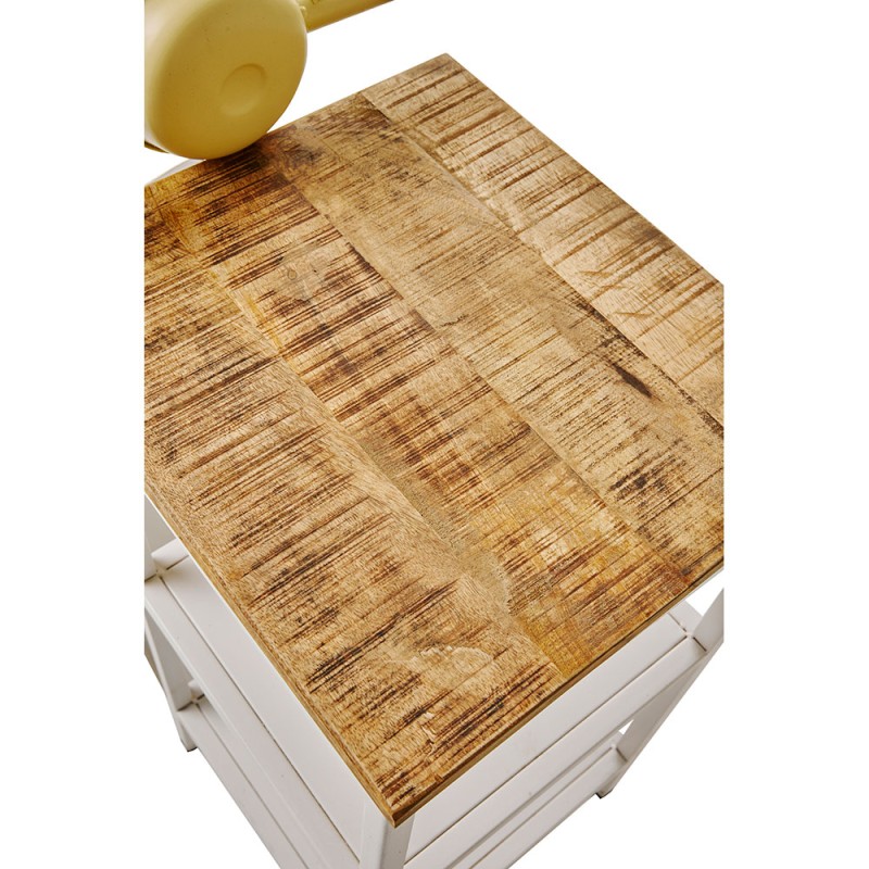 MINI VESPA SIDE TABLE ΜΕ ΡΑΦΙΑ CREAM ΛΕΥΚΟ ΦΥΣΙΚΟ 61x45x88cm