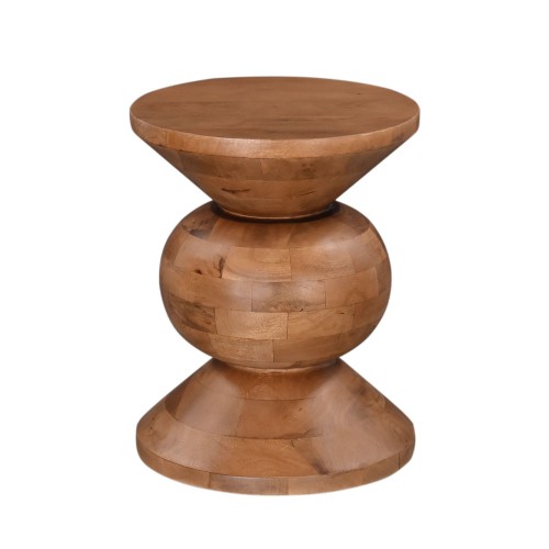 PEARL SIDE TABLE ΦΥΣΙΚΟ 40x40x52cm