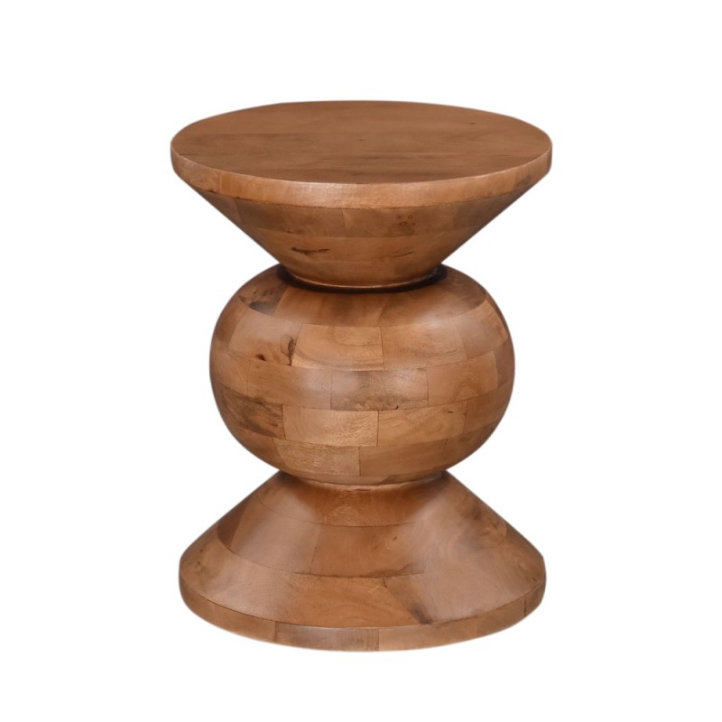 PEARL SIDE TABLE ΦΥΣΙΚΟ 40x40x52cm